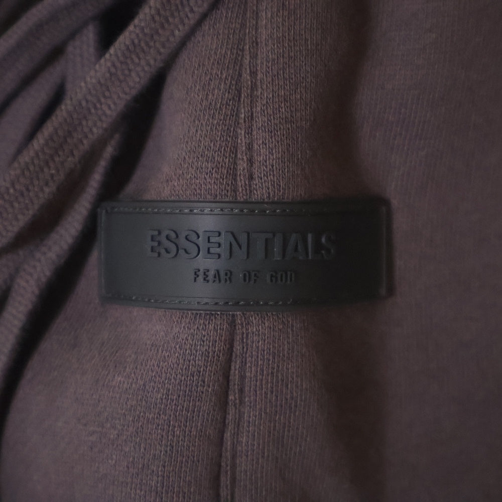 FEAR OF GOD ESSENTIALS(フィアオブゴッド エッセンシャルズ) SHORT PANTS ラバーロゴ スウェットハーフパンツ ショーツ ブラウン