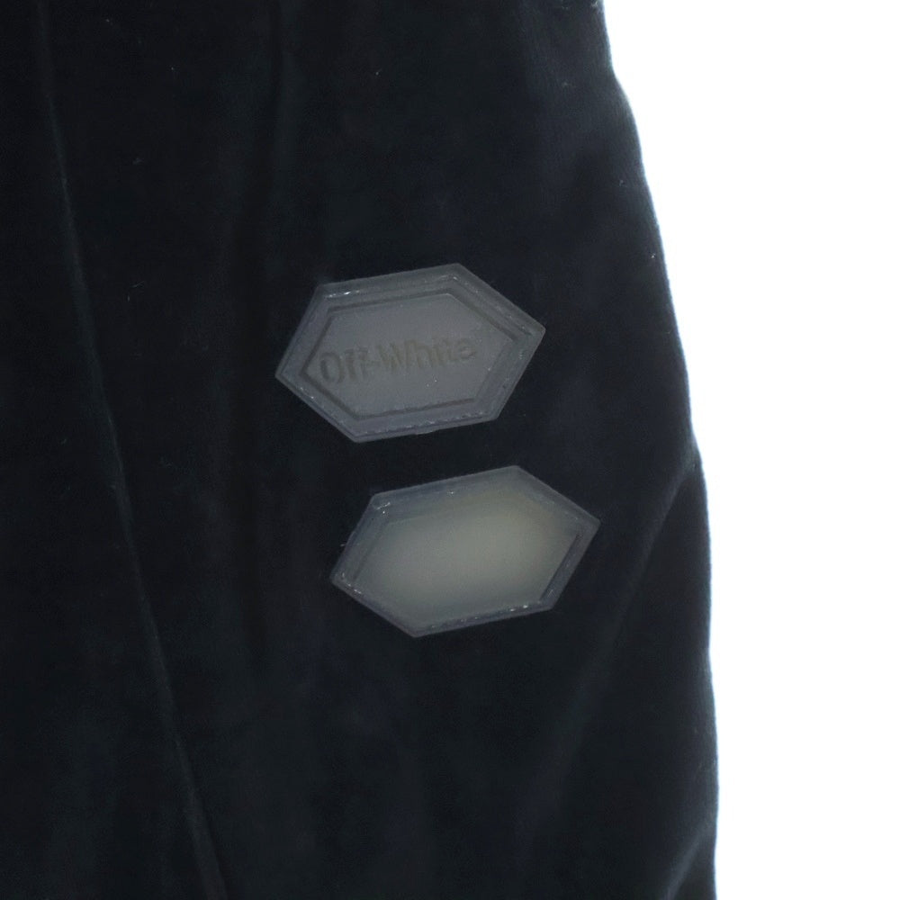 OFF-WHITE(オフホワイト) 19SS Velor Track Pants ベロア トラックパンツ ブラック OMCA086R19C12021