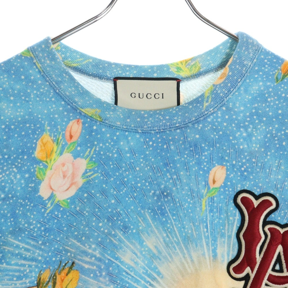 GUCCI(グッチ) ×MLB Sweatshirt 井出ちかえ ロゴ刺繍 クルーネックスウェットトレーナー マルチ 469250 X915B