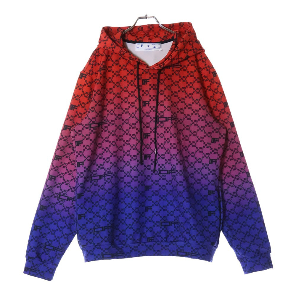 OFF-WHITE(オフホワイト) 22SS Gradation Hoodie グラデーション プルオーバーパーカー フーディー ブルー/レッド OMVE011S22FAB001