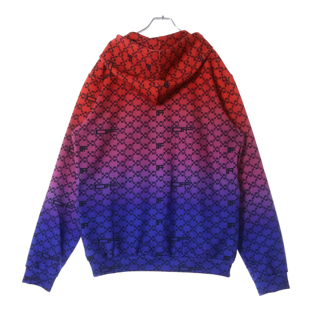 OFF-WHITE(オフホワイト) 22SS Gradation Hoodie グラデーション プルオーバーパーカー フーディー ブルー/レッド OMVE011S22FAB001
