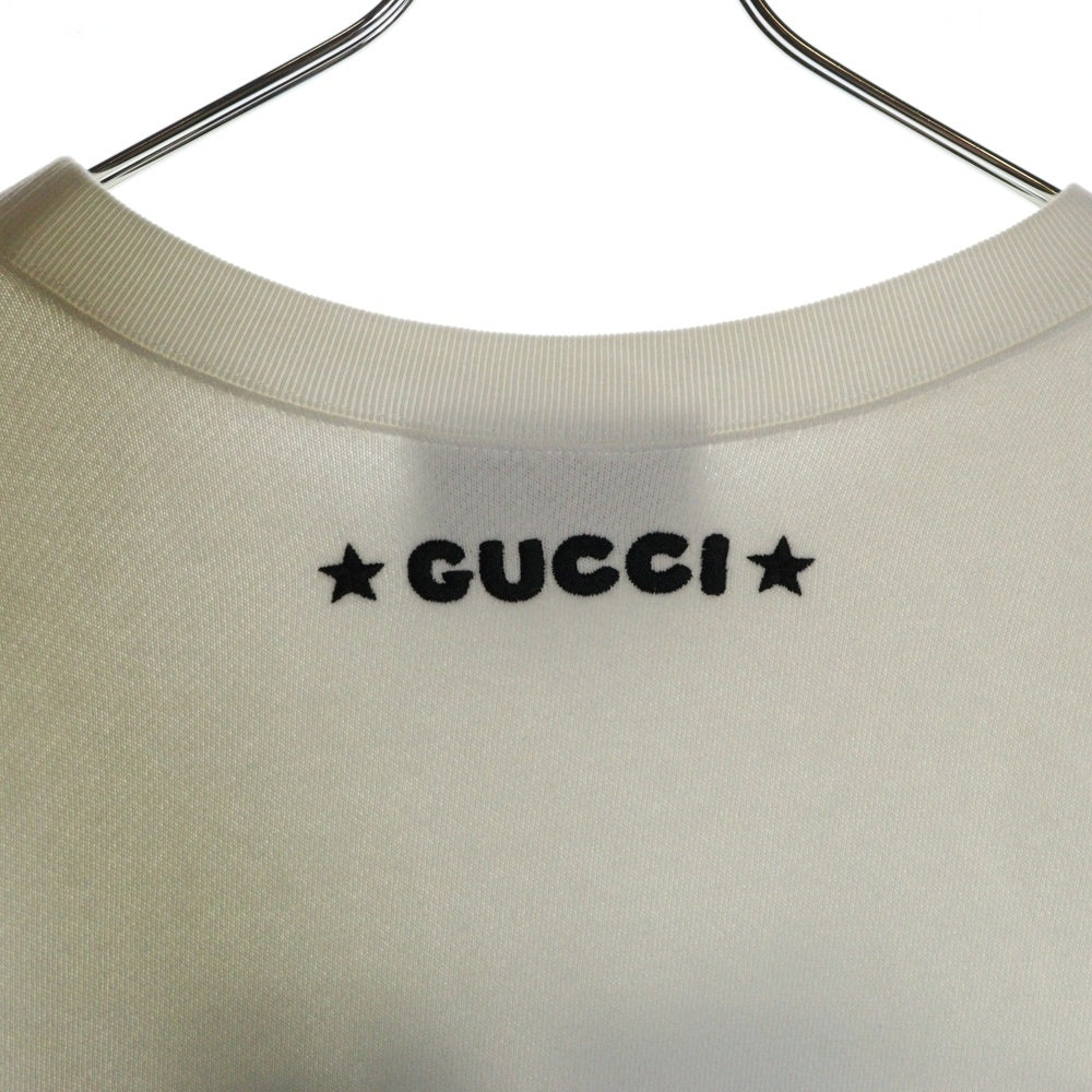 GUCCI(グッチ) 21SS ×Disney Donald Duck Sweatshirt ディズニー キャラクター刺繍 クルーネックスウェットトレーナー ホワイト 617964 XJDA5
