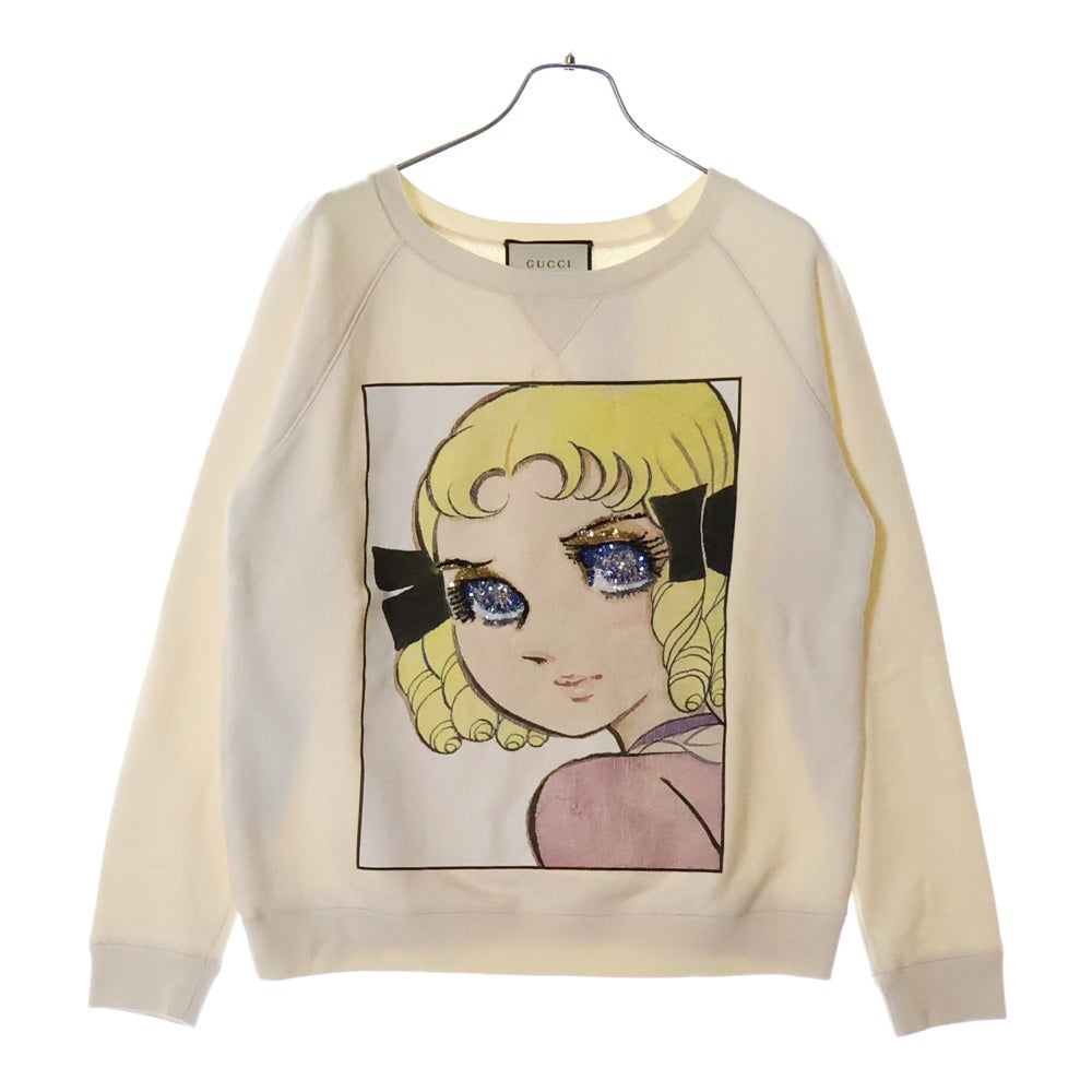 GUCCI(グッチ) Sweatshirt 井出ちかえ スパンコール装飾クルーネックスウェットトレーナー アイボリー 539088 X916B