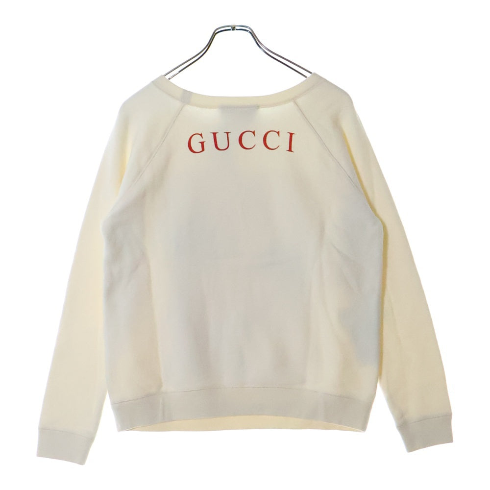 GUCCI(グッチ) Sweatshirt 井出ちかえ スパンコール装飾クルーネックスウェットトレーナー アイボリー 539088 X916B