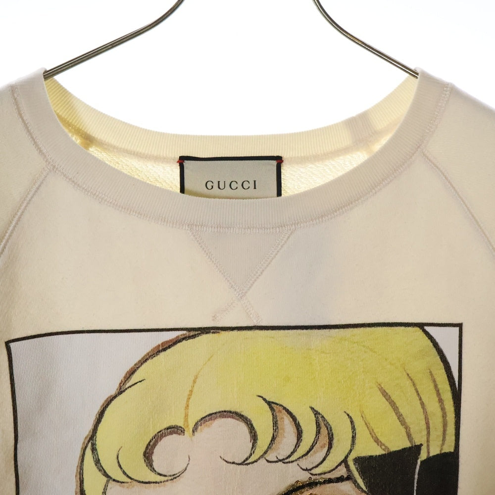 GUCCI(グッチ) Sweatshirt 井出ちかえ スパンコール装飾クルーネックスウェットトレーナー アイボリー 539088 X916B