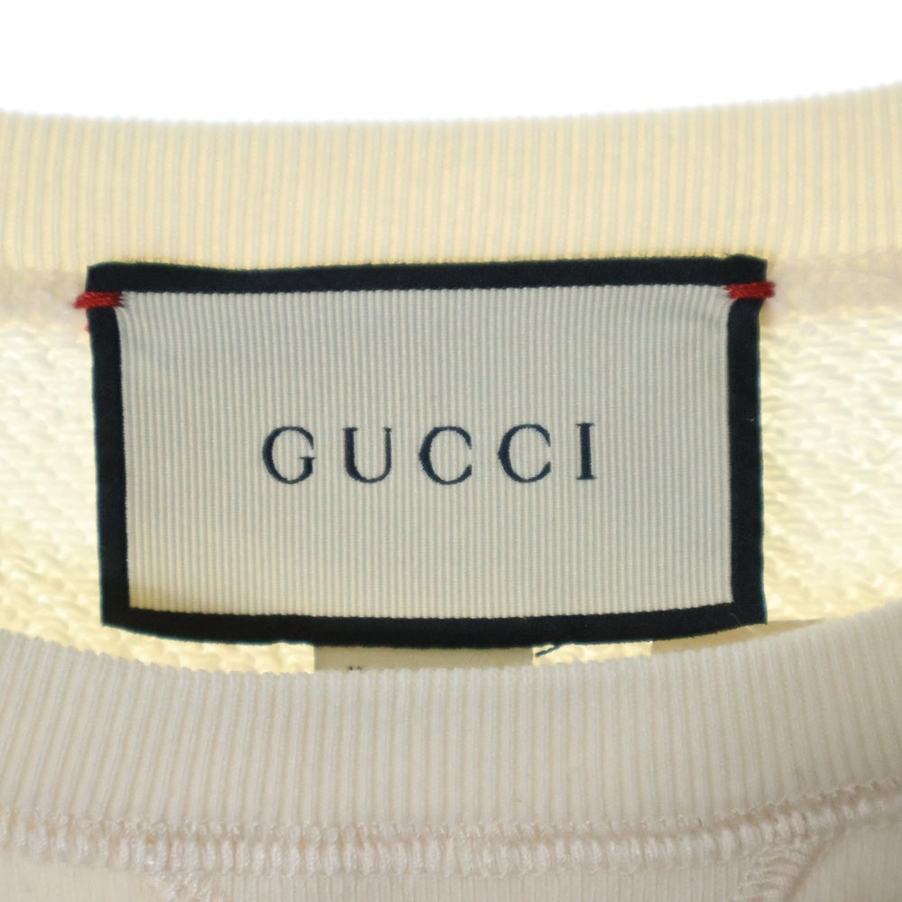 GUCCI(グッチ) Sweatshirt 井出ちかえ スパンコール装飾クルーネックスウェットトレーナー アイボリー 539088 X916B