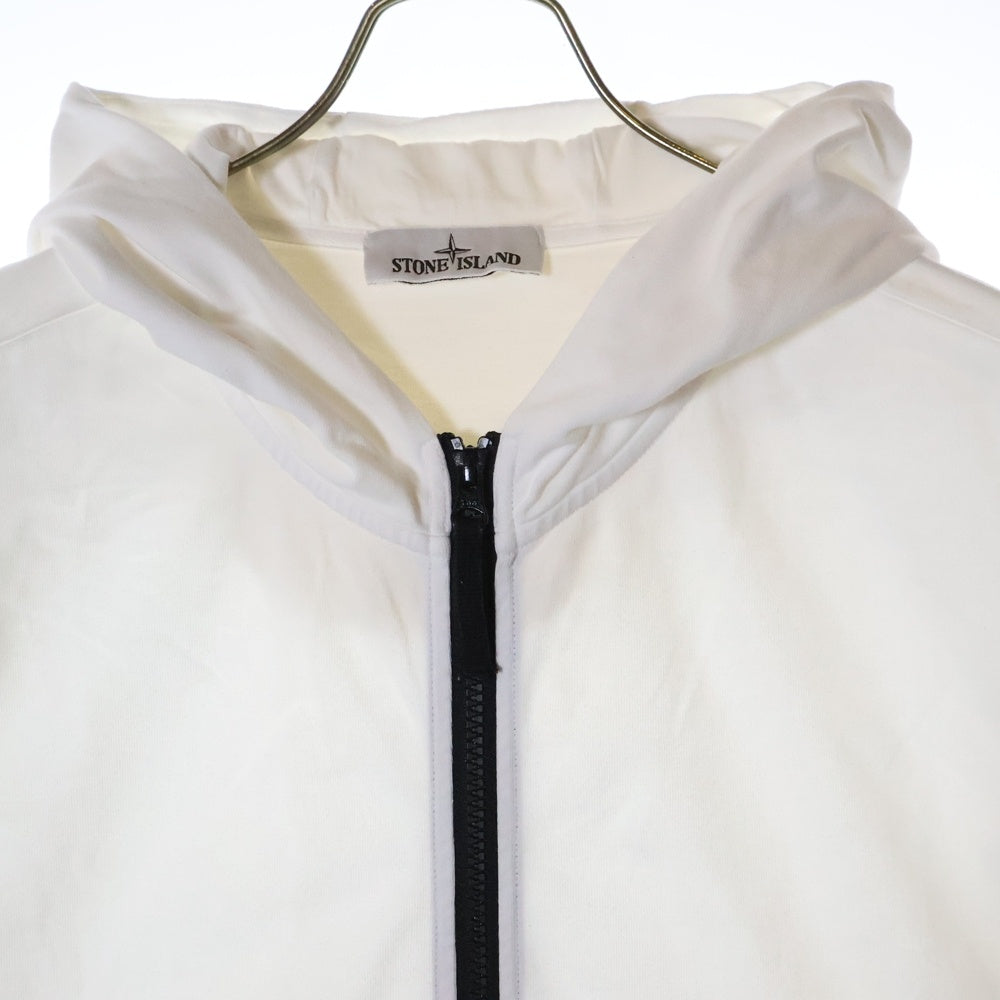STONE ISLAND(ストーンアイランド) Zip Up Hoodie ロゴワッペン ジップアップスウェットパーカー フーディー ホワイト 761563650