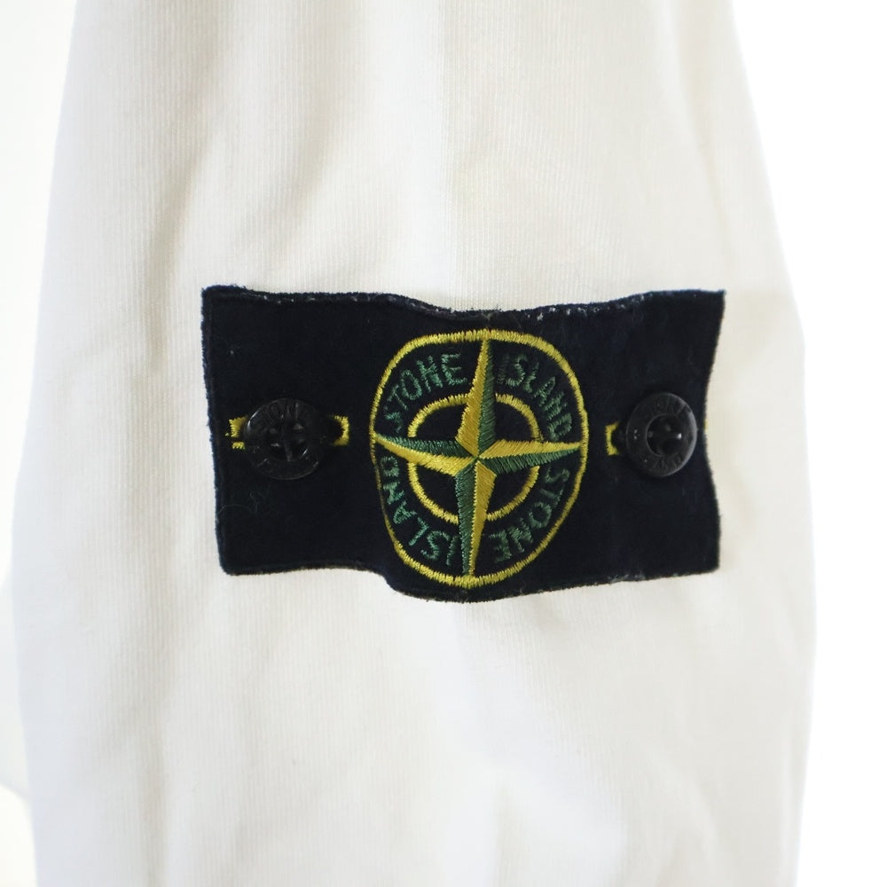 STONE ISLAND(ストーンアイランド) Zip Up Hoodie ロゴワッペン ジップアップスウェットパーカー フーディー ホワイト 761563650