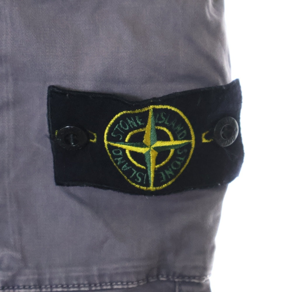 STONE ISLAND(ストーンアイランド) Cargo Pants ロゴワッペン ウォッシュド加工 カーゴパンツ グレー 701530504