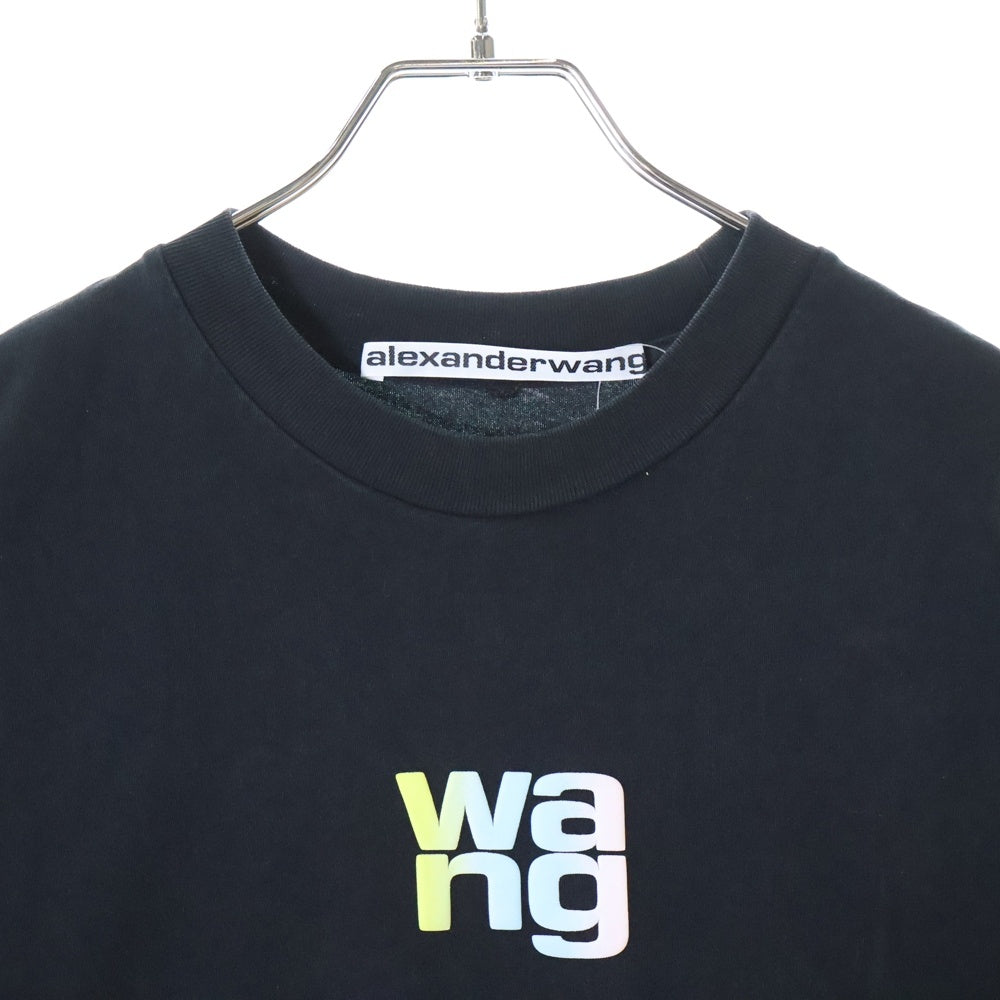 ALEXANDER WANG(アレキサンダーワン) wang T-Shirt レインボーロゴ 半袖Tシャツ ブラック
