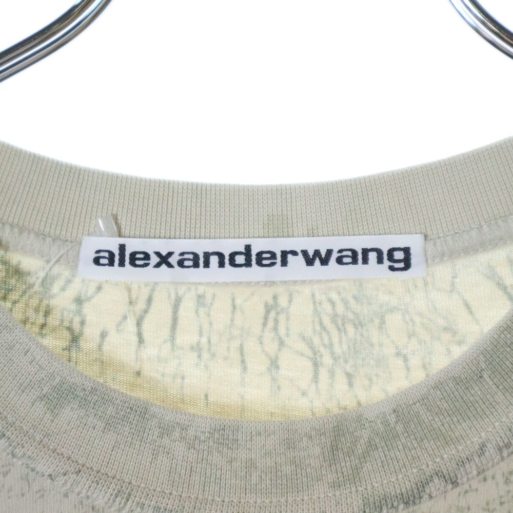 ALEXANDER WANG(アレキサンダーワン) Emboss L/S T-Shirt 長袖Tシャツ ロンT グリーン