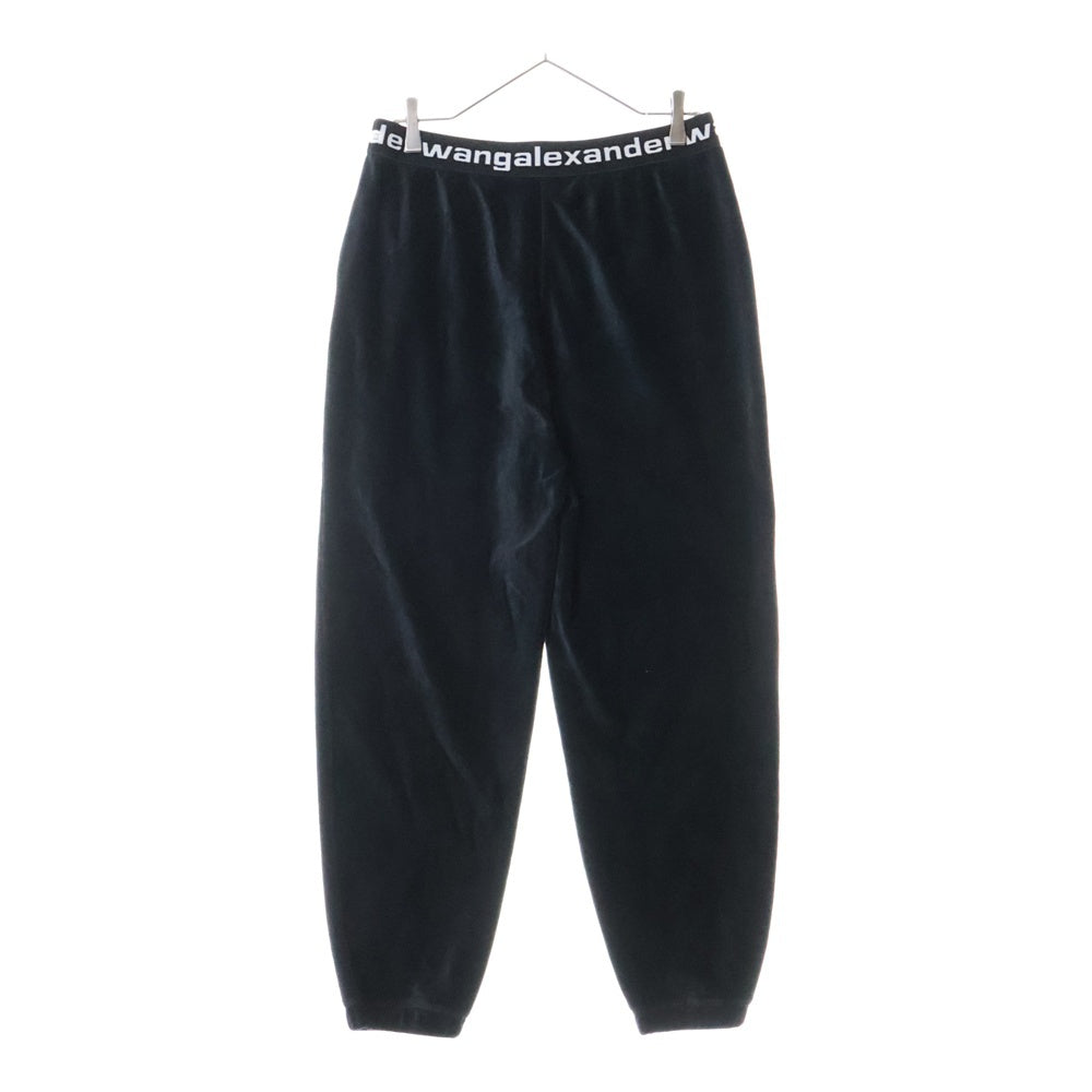 ALEXANDER WANG(アレキサンダーワン) Logo Elastic Jogger In Stretch Corduroy コーデュロイジョガーパンツ ブラック レディース