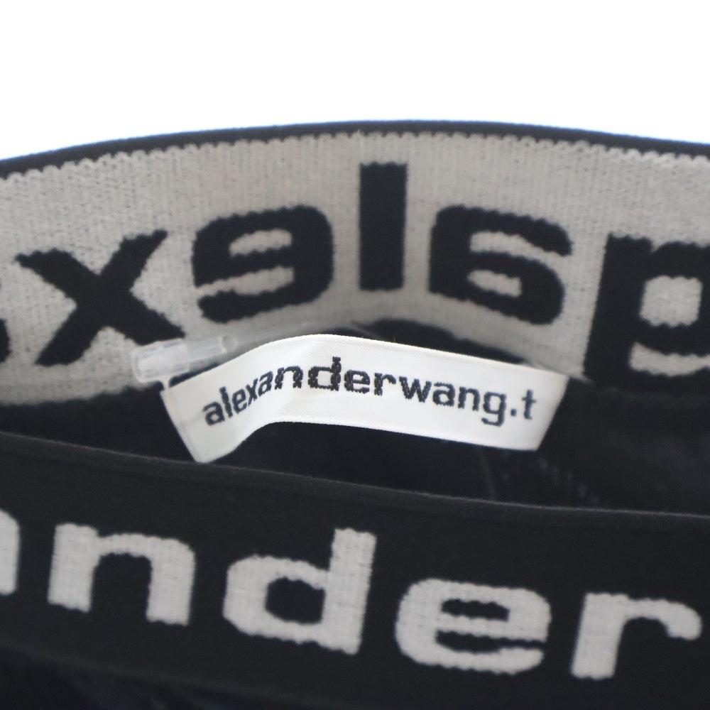 ALEXANDER WANG(アレキサンダーワン) Logo Elastic Jogger In Stretch Corduroy コーデュロイジョガーパンツ ブラック レディース