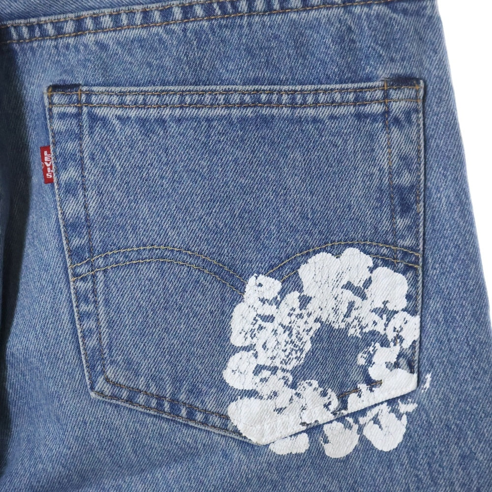 DENIM TEARS(デニムティアーズ) ×LEVI'S 501 COTTON WREATH CHAIN STITCH リーバイス フラワー刺繍デニムパンツ インディゴ PC9-A1592-0002