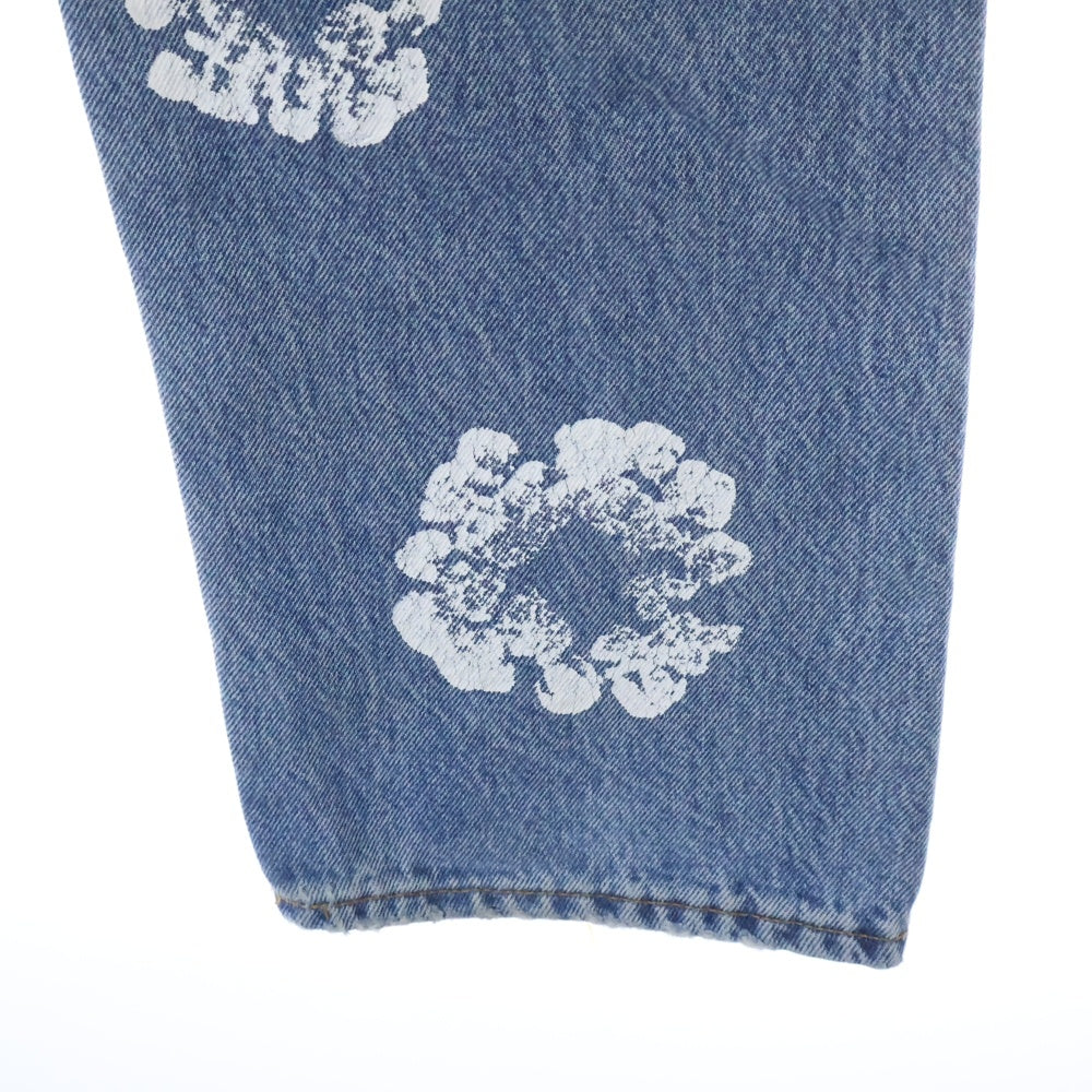 DENIM TEARS(デニムティアーズ) ×LEVI'S 501 COTTON WREATH CHAIN STITCH リーバイス フラワー刺繍デニムパンツ インディゴ PC9-A1592-0002