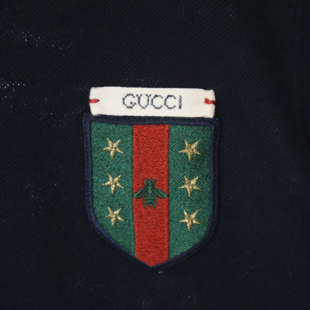 GUCCI(グッチ) S/S Polo Shirt ロゴ刺繍 半袖ポロシャツ ブラック 408322 X7333