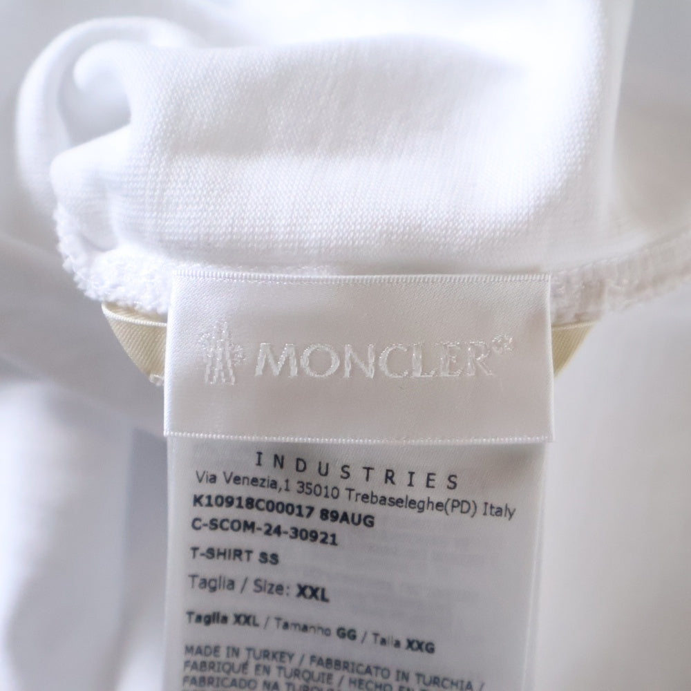 MONCLER(モンクレール) S/S T-SHIRT ロゴワッペン 半袖Tシャツ カットソー ホワイト K10918C00017