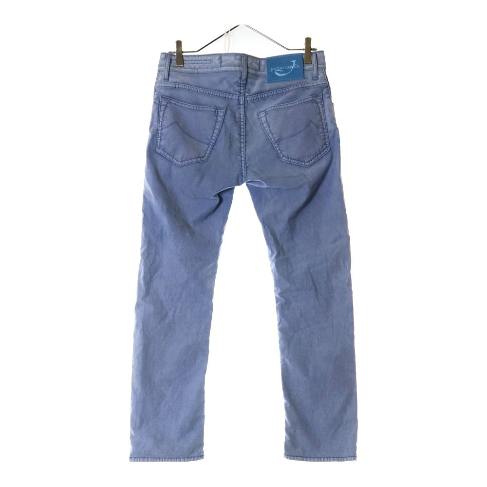 JACOB COHEN(ヤコブ コーエン) J622 コーデュロイパンツ ボタン装飾スリムフィットパンツ ネイビー