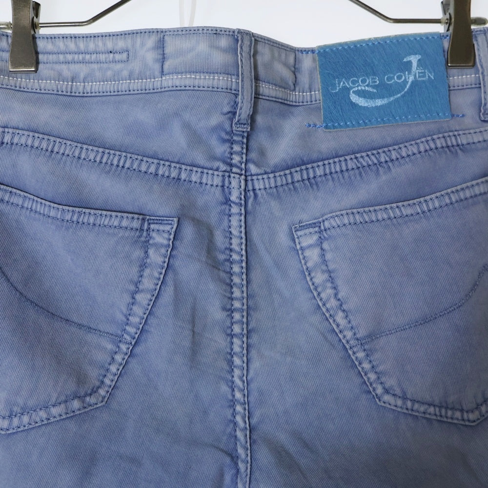 JACOB COHEN(ヤコブ コーエン) J622 コーデュロイパンツ ボタン装飾スリムフィットパンツ ネイビー