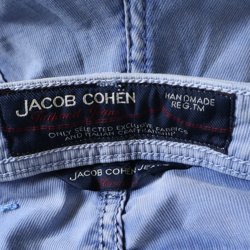 JACOB COHEN(ヤコブ コーエン) J622 コーデュロイパンツ ボタン装飾スリムフィットパンツ ネイビー