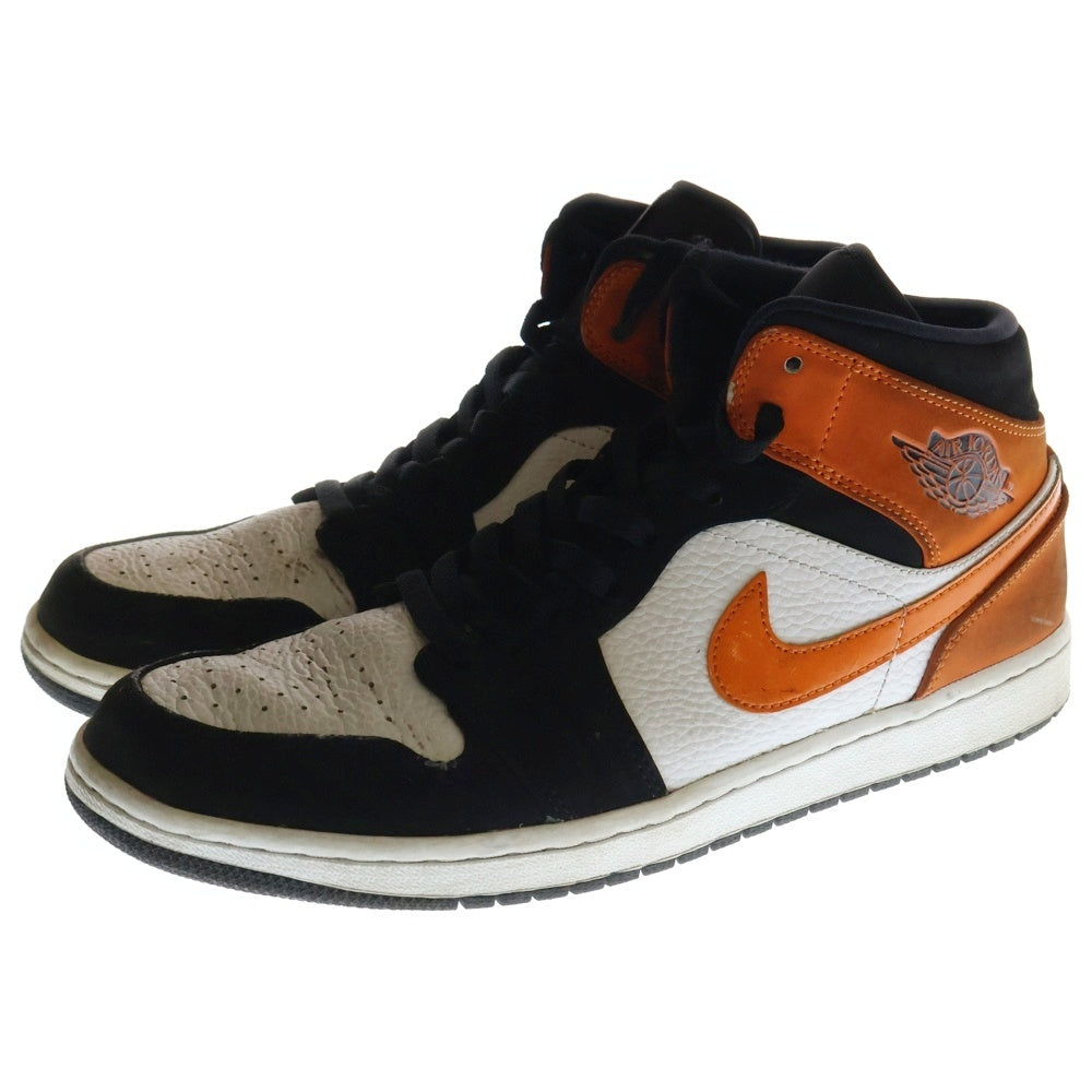 NIKE(ナイキ) Air Jordan 1 Mid Shattered Backboard エアジョーダン1 ミッド シャッタードバックボード ミッドカットスニーカー US10/28cm 554724-058 オレンジ