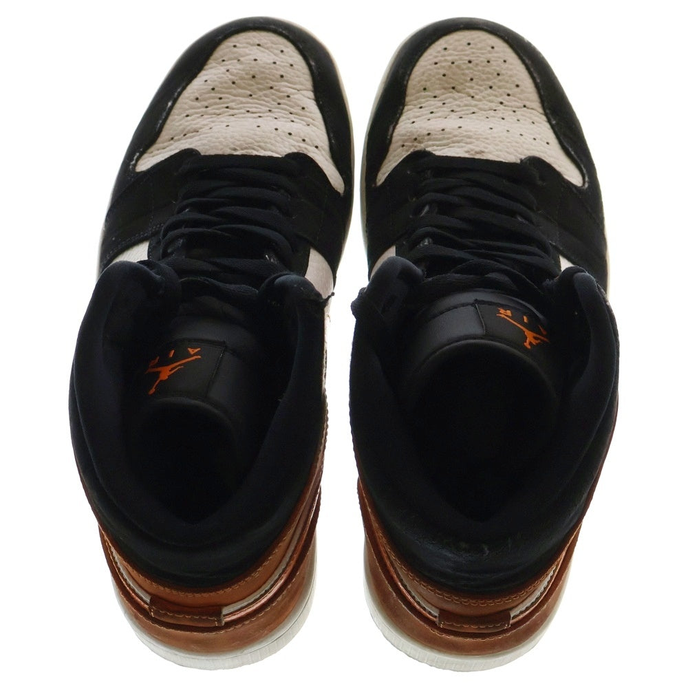 NIKE(ナイキ) Air Jordan 1 Mid Shattered Backboard エアジョーダン1 ミッド シャッタードバックボード ミッドカットスニーカー US10/28cm 554724-058 オレンジ