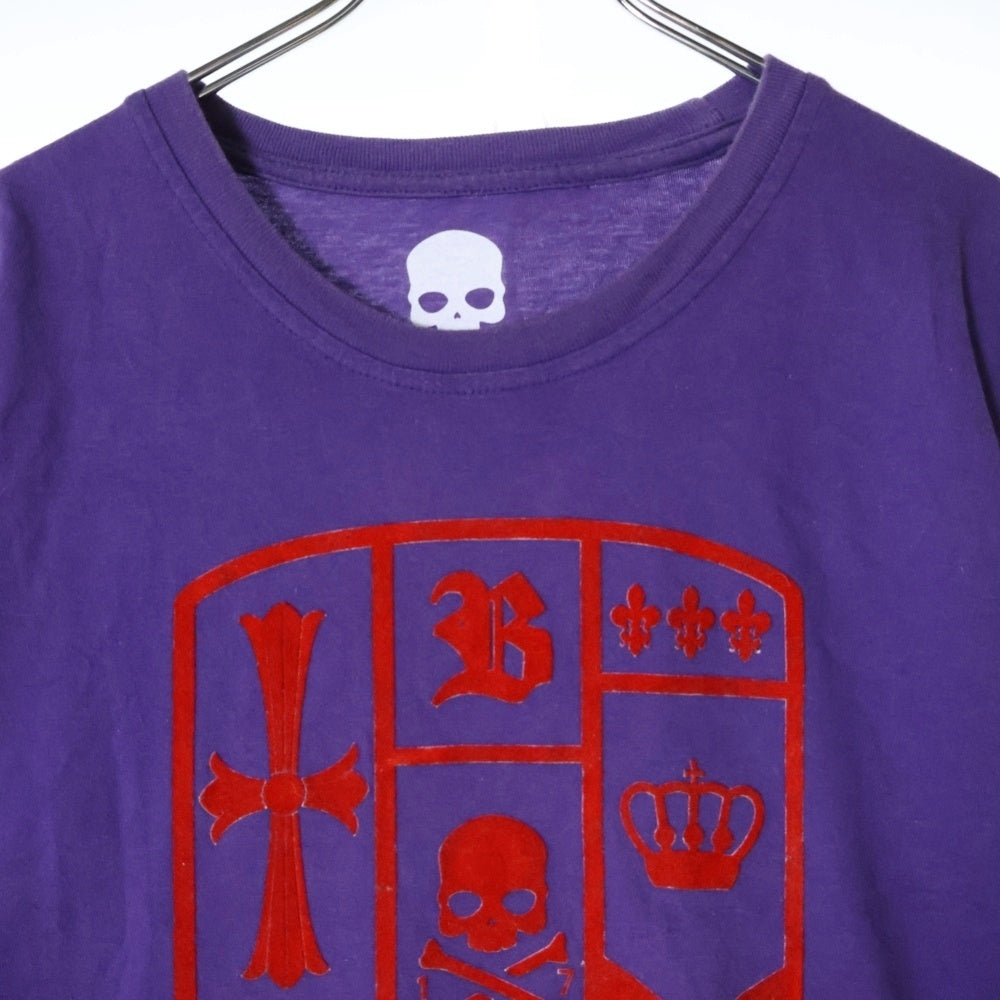 HYDROGEN SPORTS WEAR(ハイドロゲンスポーツウエア) Skull Felt Logo T-Shirts スカルフェルトロゴTシャツ パープル
