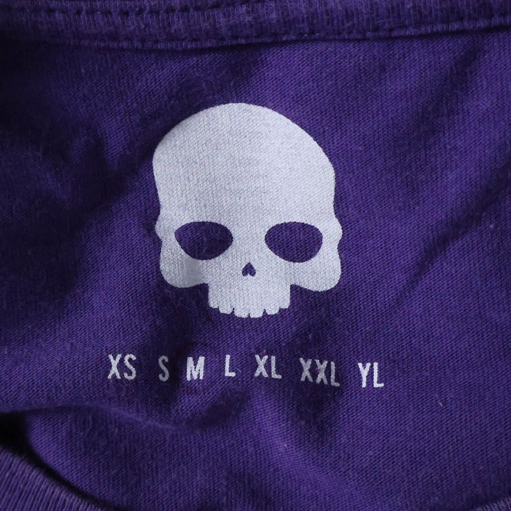 HYDROGEN SPORTS WEAR(ハイドロゲンスポーツウエア) Skull Felt Logo T-Shirts スカルフェルトロゴTシャツ パープル