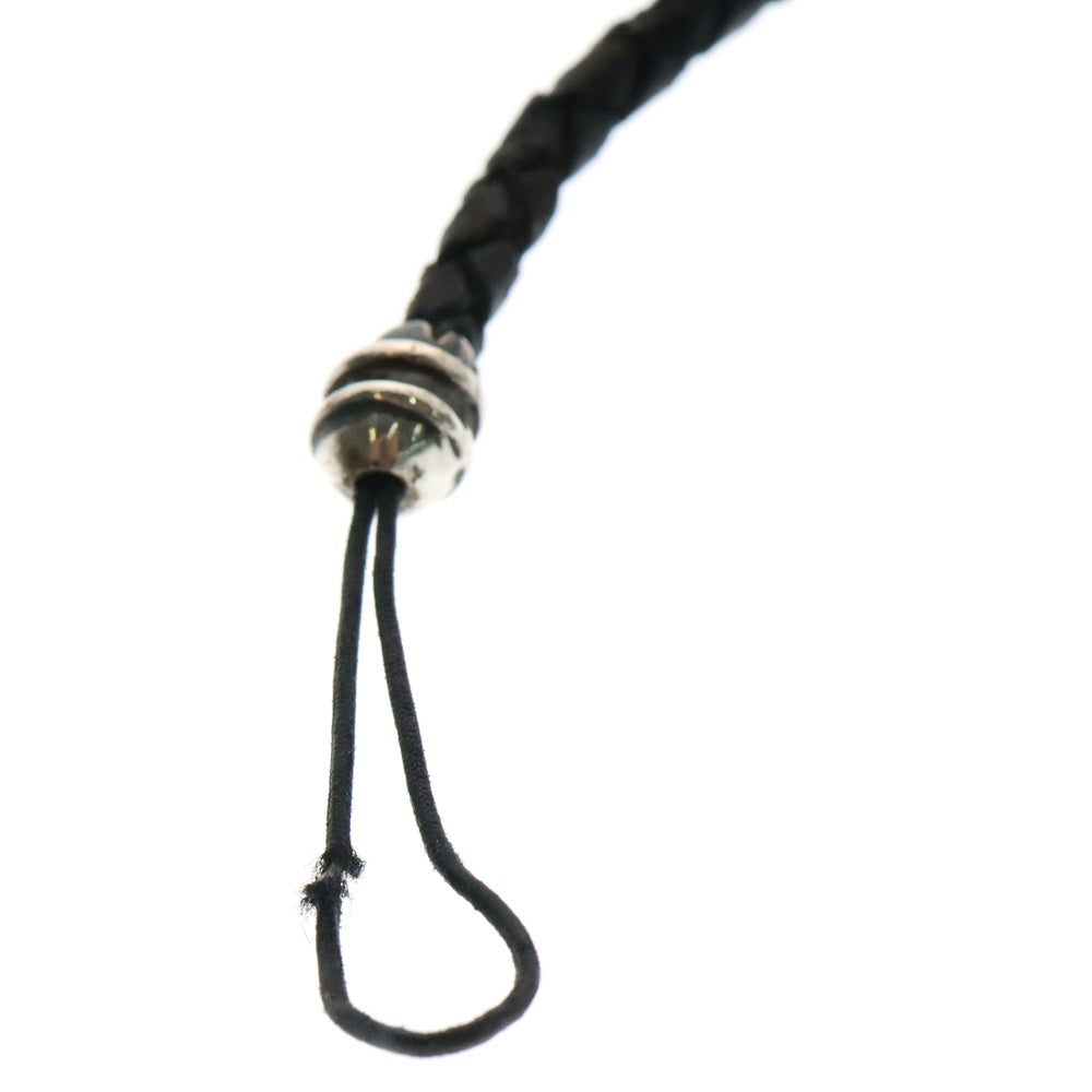 CHROME HEARTS(クロムハーツ) PHNSTRP DAGGER フォンストラップ ダガーチャーム付きレザー携帯ストラップ シルバー