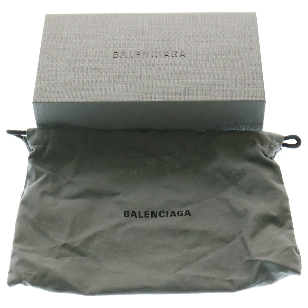 BALENCIAGA(バレンシアガ) CASH CARD CASE ON KEYR キャッシュ キーホルダー付き レザーカードケース ミニウォレット ブラック 594548