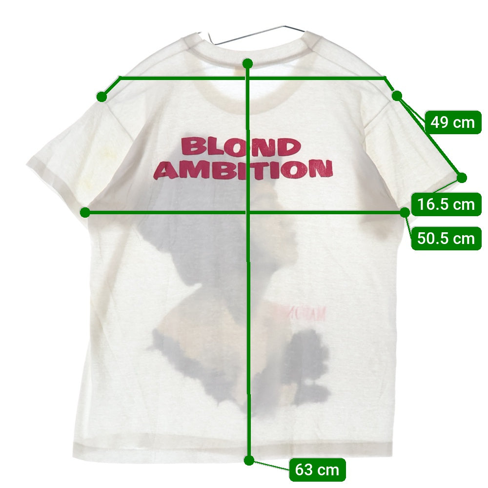 VINTAGE(ヴィンテージ) 90S MADONNA BLOND AMBITION WORLD TOUR T-SHIRT マドンナ ブロンド アンビションツアー 半袖Tシャツ ホワイト