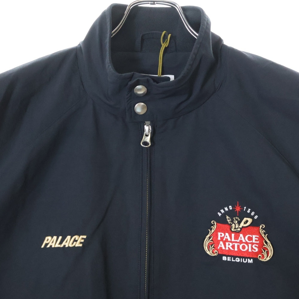 Palace Skateboards(パレススケートボーズ) STELLA ARTOIS MATCH JACKET ステラ アルトワ マッチジャケット ロゴ刺繍ナイロントラックジャケット ブラック