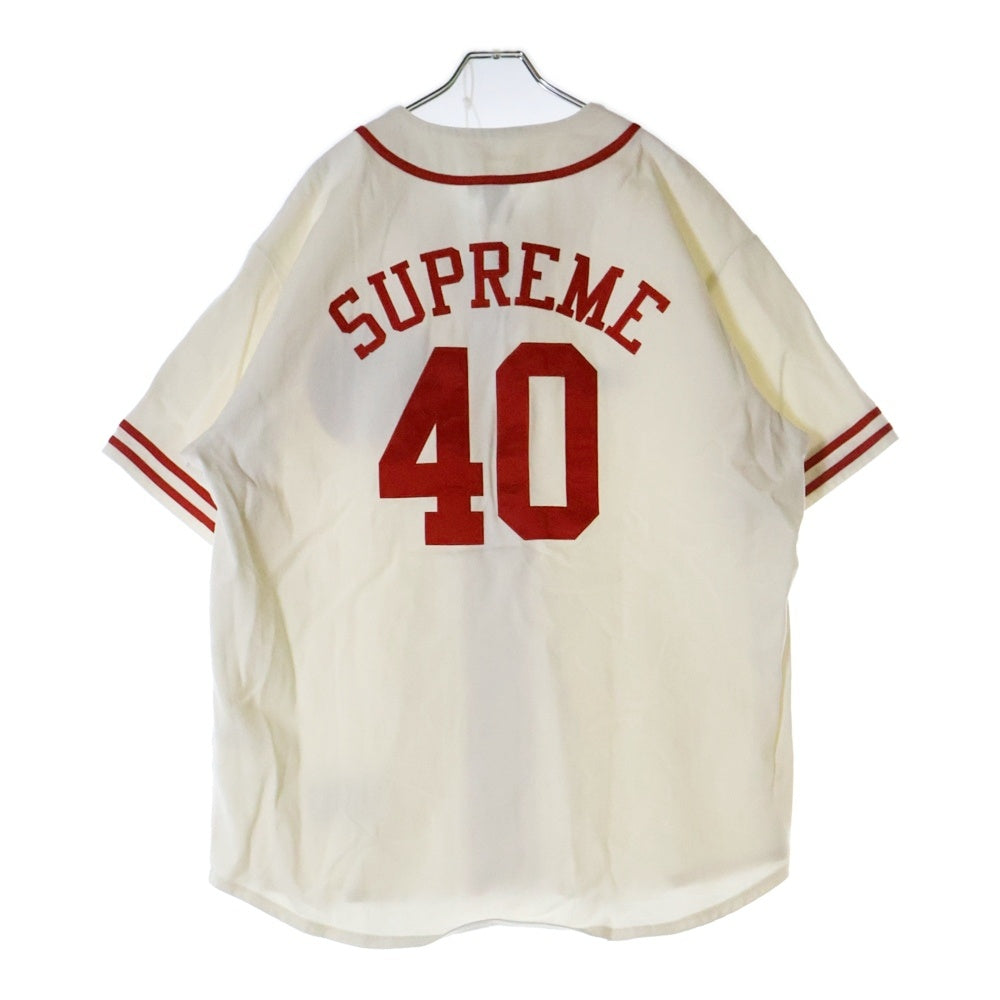 SUPREME(シュプリーム) 25SS ×40 Acres Twill Baseball Jersey 40エーカーズズツイルベースボールジャージー ナチュラル 半袖シャツ アイボリー