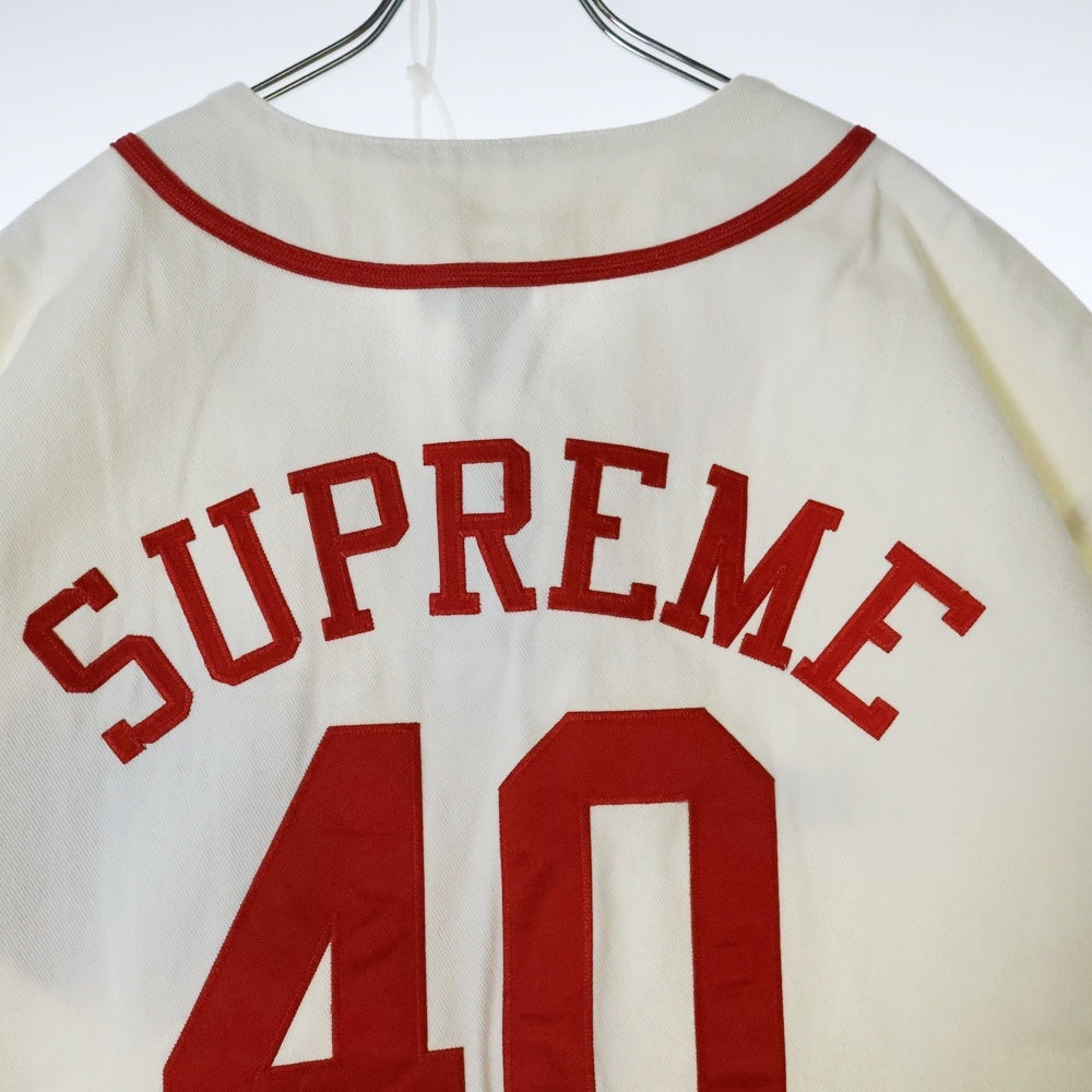 SUPREME(シュプリーム) 25SS ×40 Acres Twill Baseball Jersey 40エーカーズズツイルベースボールジャージー ナチュラル 半袖シャツ アイボリー