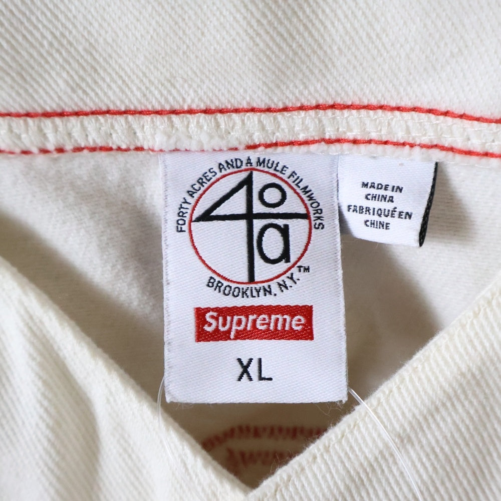 SUPREME(シュプリーム) 25SS ×40 Acres Twill Baseball Jersey 40エーカーズズツイルベースボールジャージー ナチュラル 半袖シャツ アイボリー