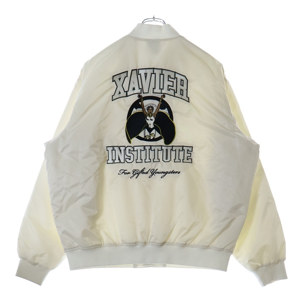 KITH(キス) 23AW MARVEL For X-Men Storm Satin Bomber Jacket マーベル サテンボンバージャケット ホワイト KHM010318