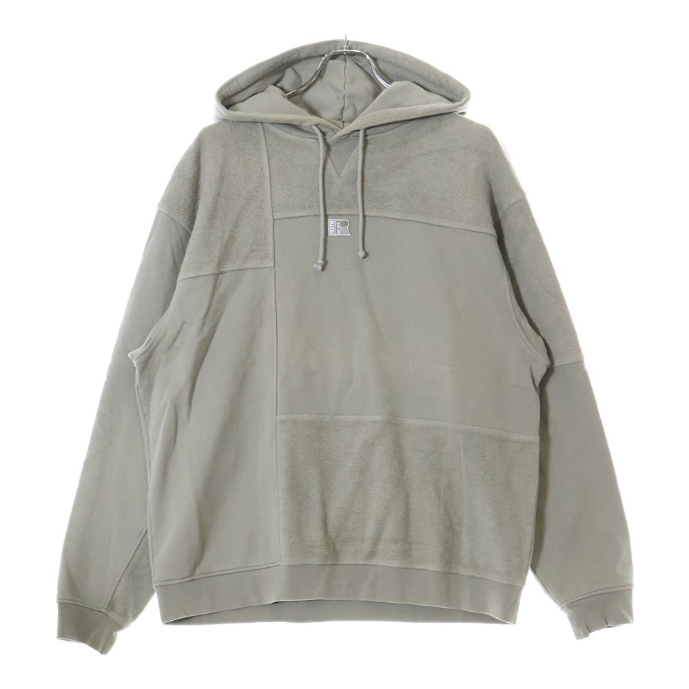 KITH(キス) 21AW Russell Athletic Reverse Patchwork Williams 3 Hoodie ラッセルアスレティック リバースパッチワーク プルオーバースウェットパーカー KHM030008