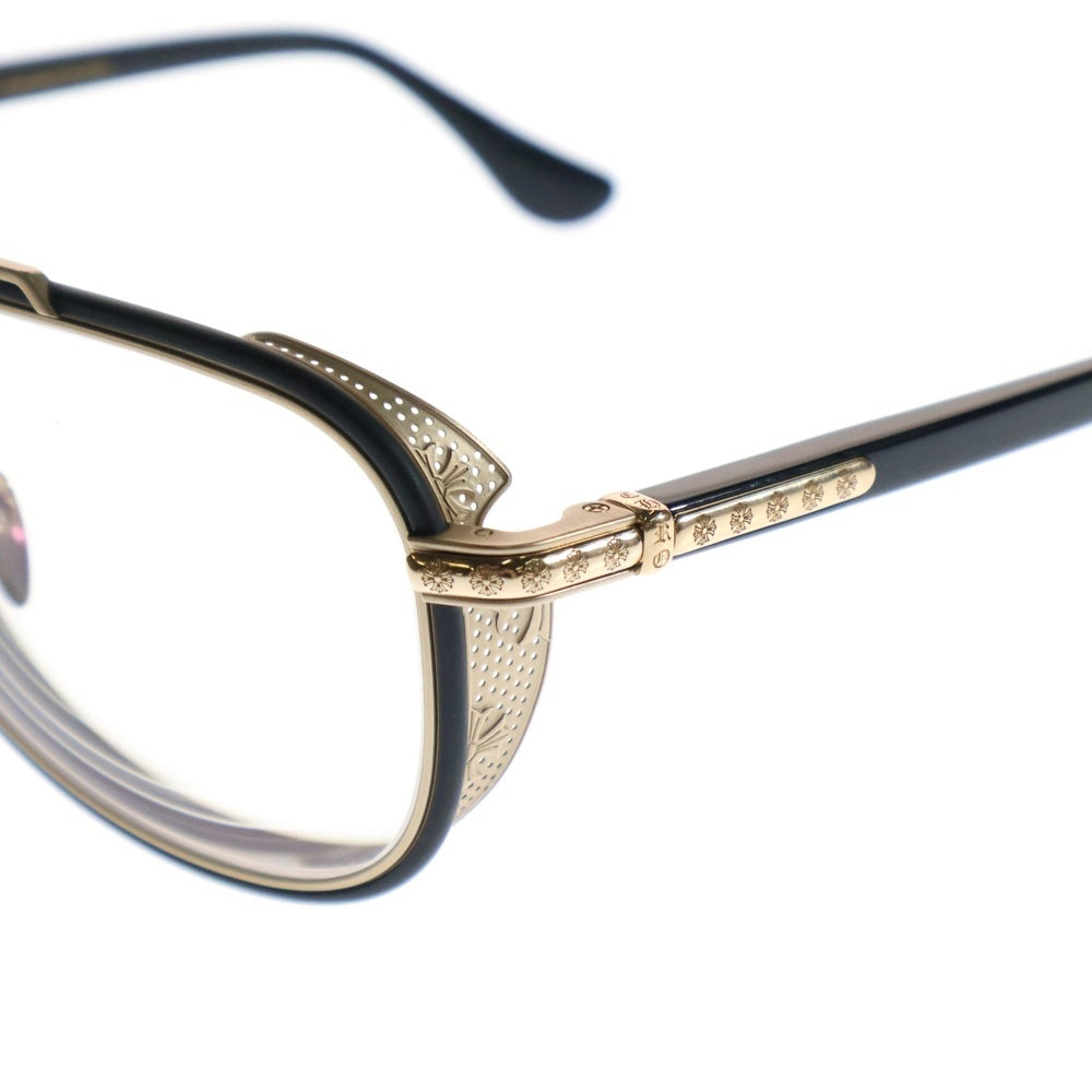 CHROME HEARTS(クロムハーツ) PREYANK プレヤンク ティアドロップ ゴールドフレーム サングラス 眼鏡 ゴールド/ブラック ※度入り