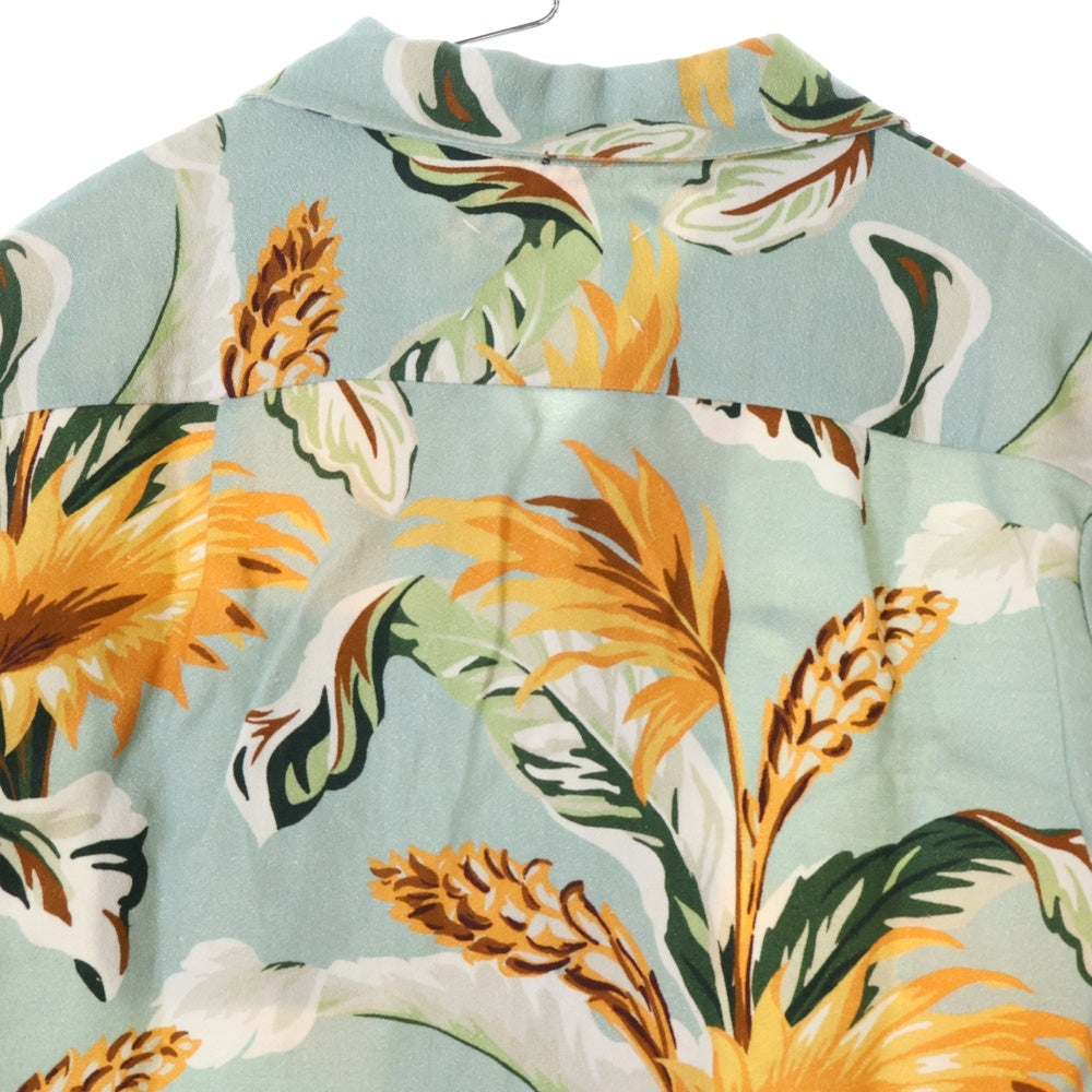 Maison Margiela(メゾンマルジェラ) 23AW Floral Shirt 花柄 リネン半袖シャツ ブルー S67DR0001 S78219