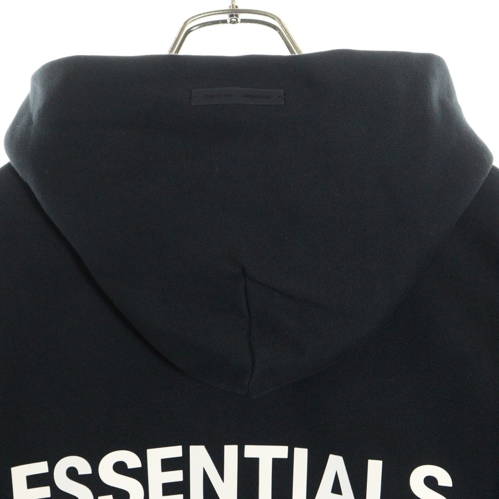 FEAR OF GOD ESSENTIALS(フィアオブゴッド エッセンシャルズ) CLASSIC FULL ZIP UP HOODIE バックロゴ フルジップ スウェットパーカー フーディー ブラック