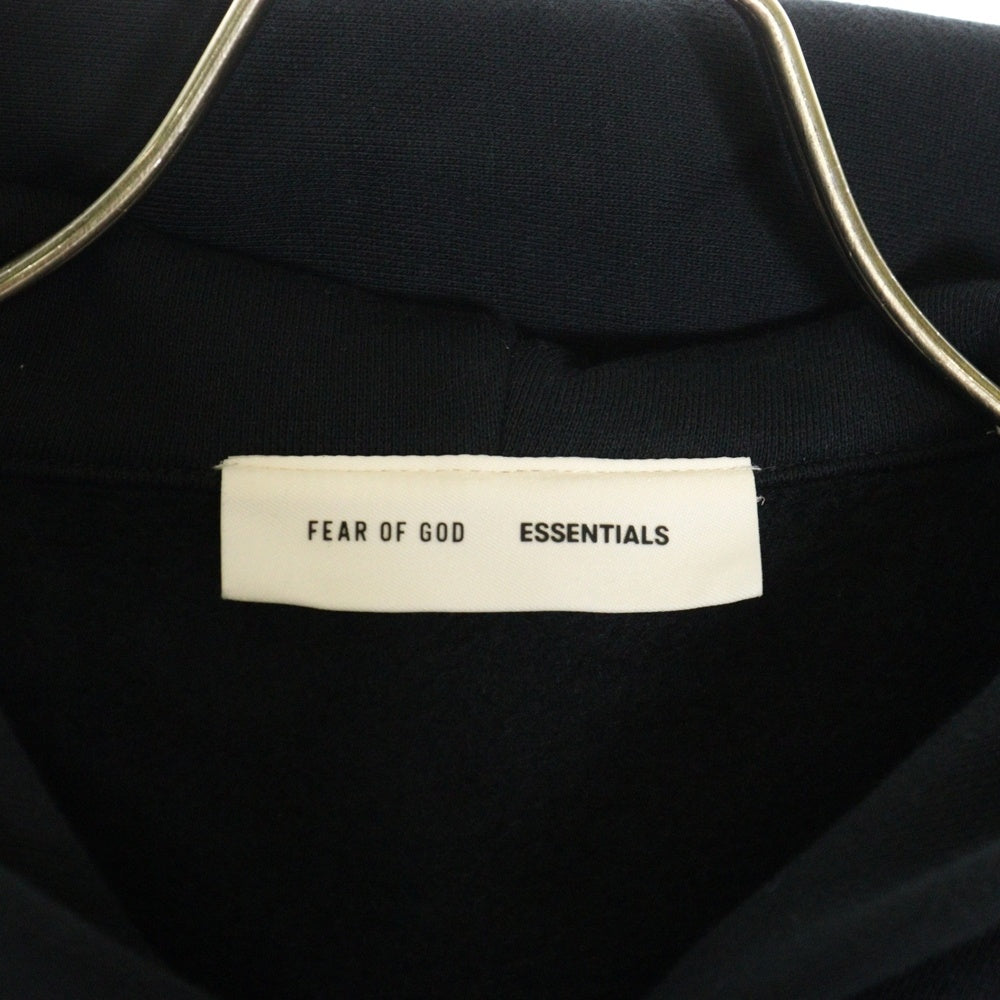FEAR OF GOD ESSENTIALS(フィアオブゴッド エッセンシャルズ) CLASSIC FULL ZIP UP HOODIE バックロゴ フルジップ スウェットパーカー フーディー ブラック
