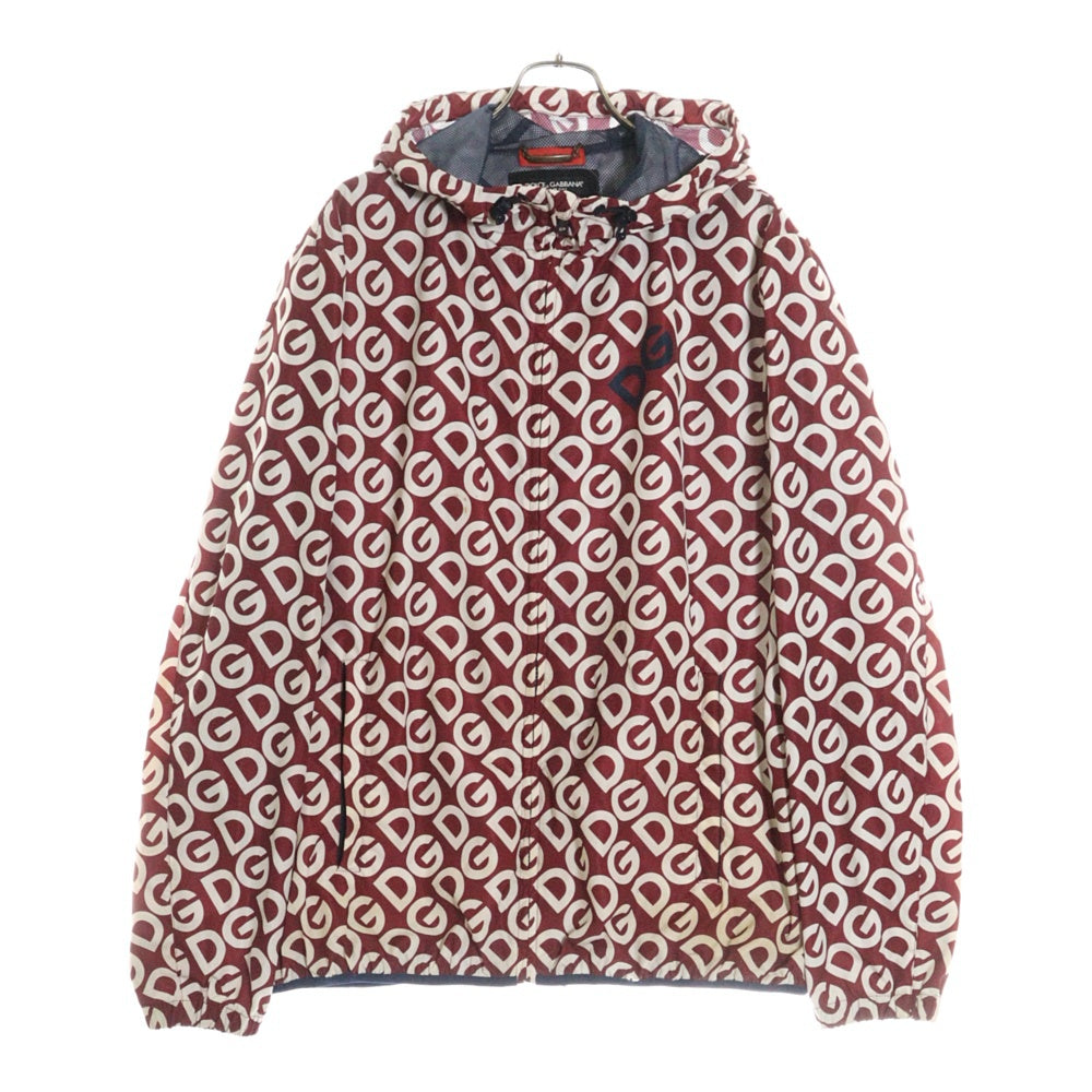 DOLCE & GABBANA(ドルチェアンドガッバーナ) Nylon Jacket 総柄ナイロントラックジャケット レッド GPQP0T HSM1D