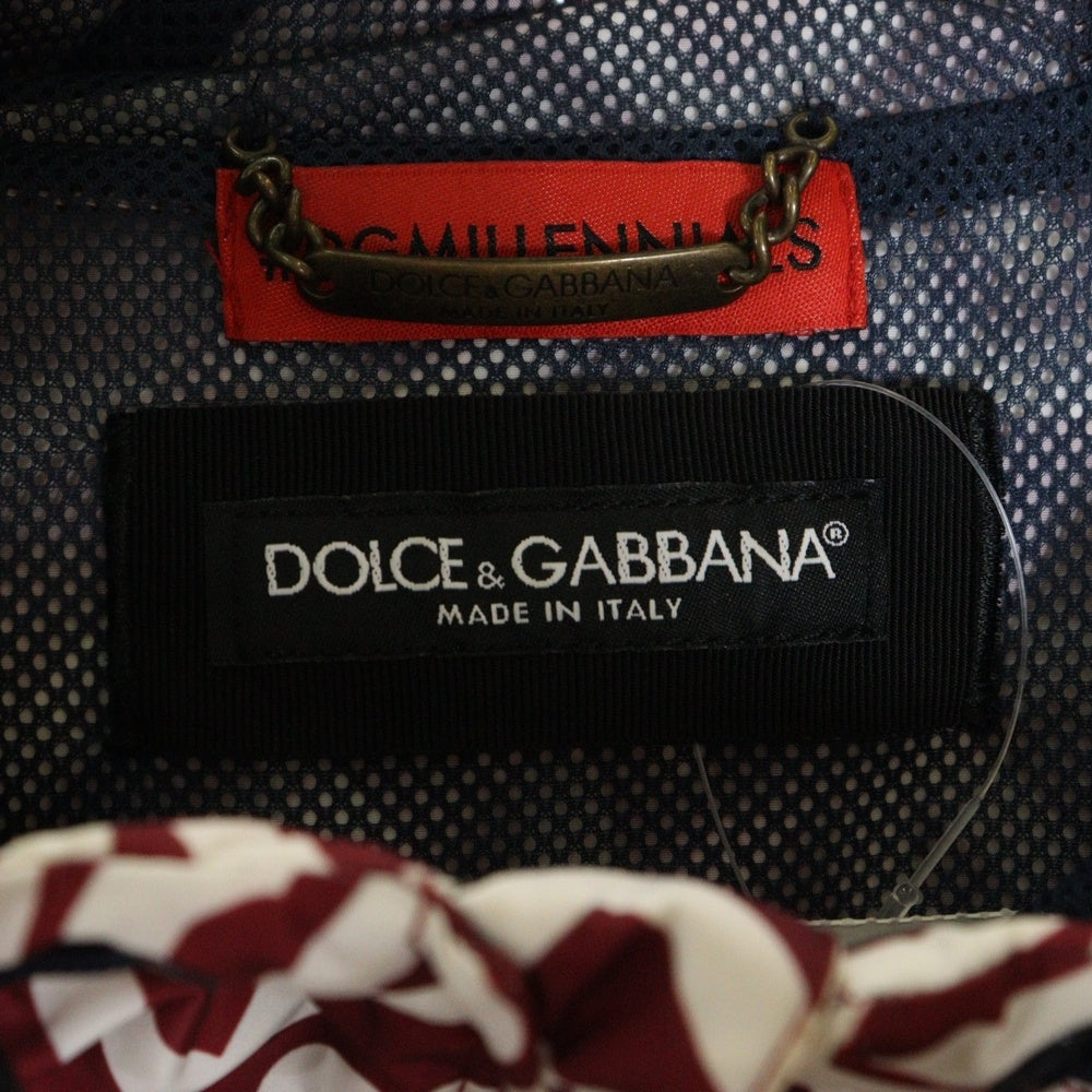DOLCE & GABBANA(ドルチェアンドガッバーナ) Nylon Jacket 総柄ナイロントラックジャケット レッド GPQP0T HSM1D