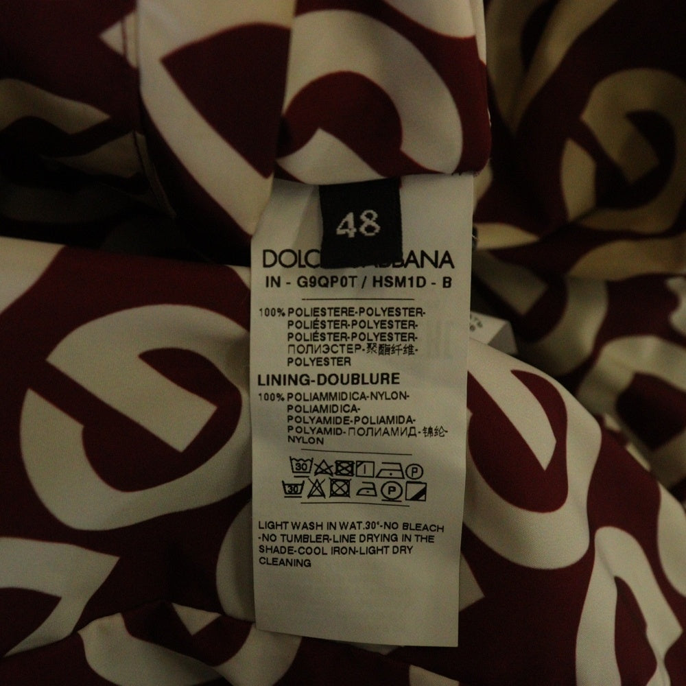 DOLCE & GABBANA(ドルチェアンドガッバーナ) Nylon Jacket 総柄ナイロントラックジャケット レッド GPQP0T HSM1D