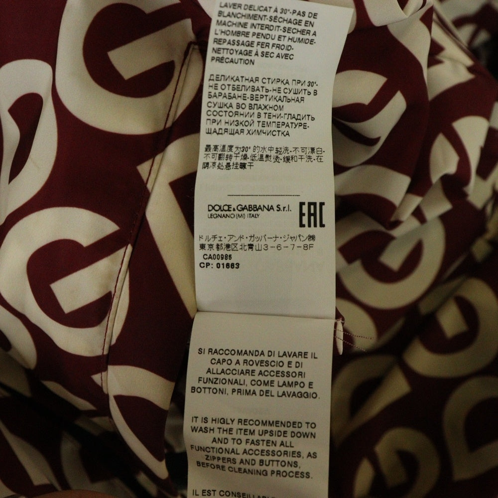 DOLCE & GABBANA(ドルチェアンドガッバーナ) Nylon Jacket 総柄ナイロントラックジャケット レッド GPQP0T HSM1D