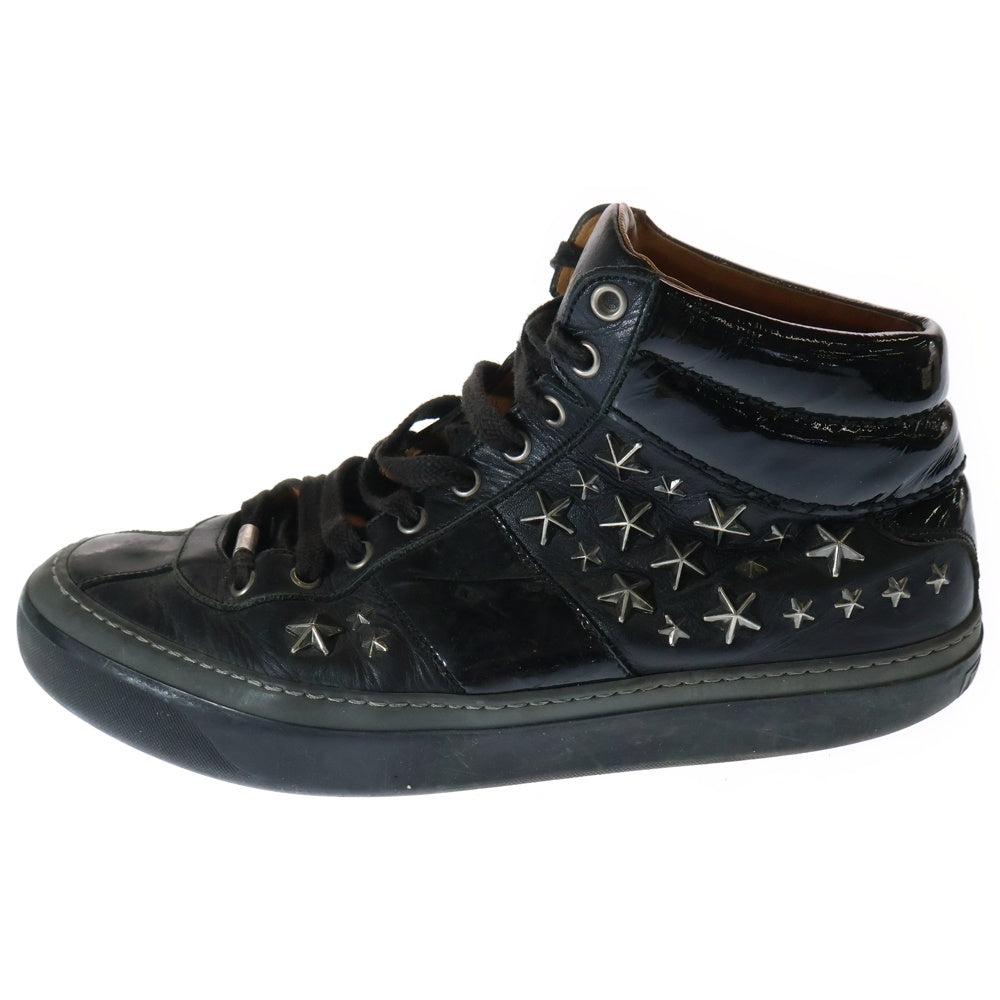 JIMMY CHOO(ジミーチュウ) スタースタッズ ハイカットスニーカー ブラック