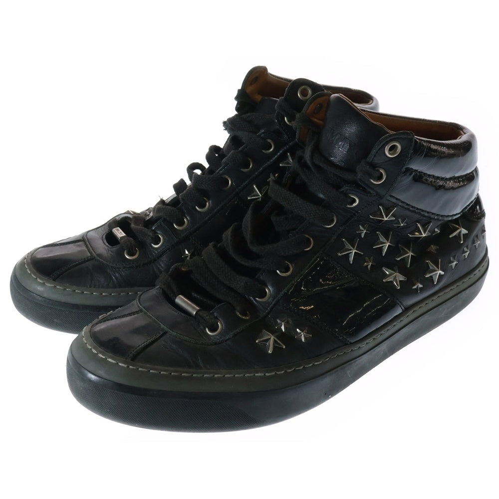 JIMMY CHOO(ジミーチュウ) スタースタッズ ハイカットスニーカー ブラック