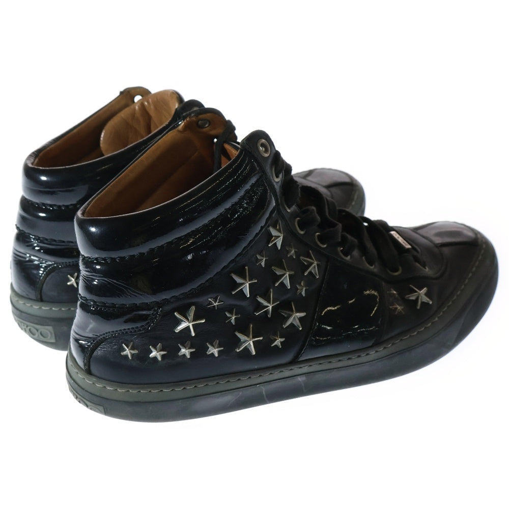 JIMMY CHOO(ジミーチュウ) スタースタッズ ハイカットスニーカー ブラック