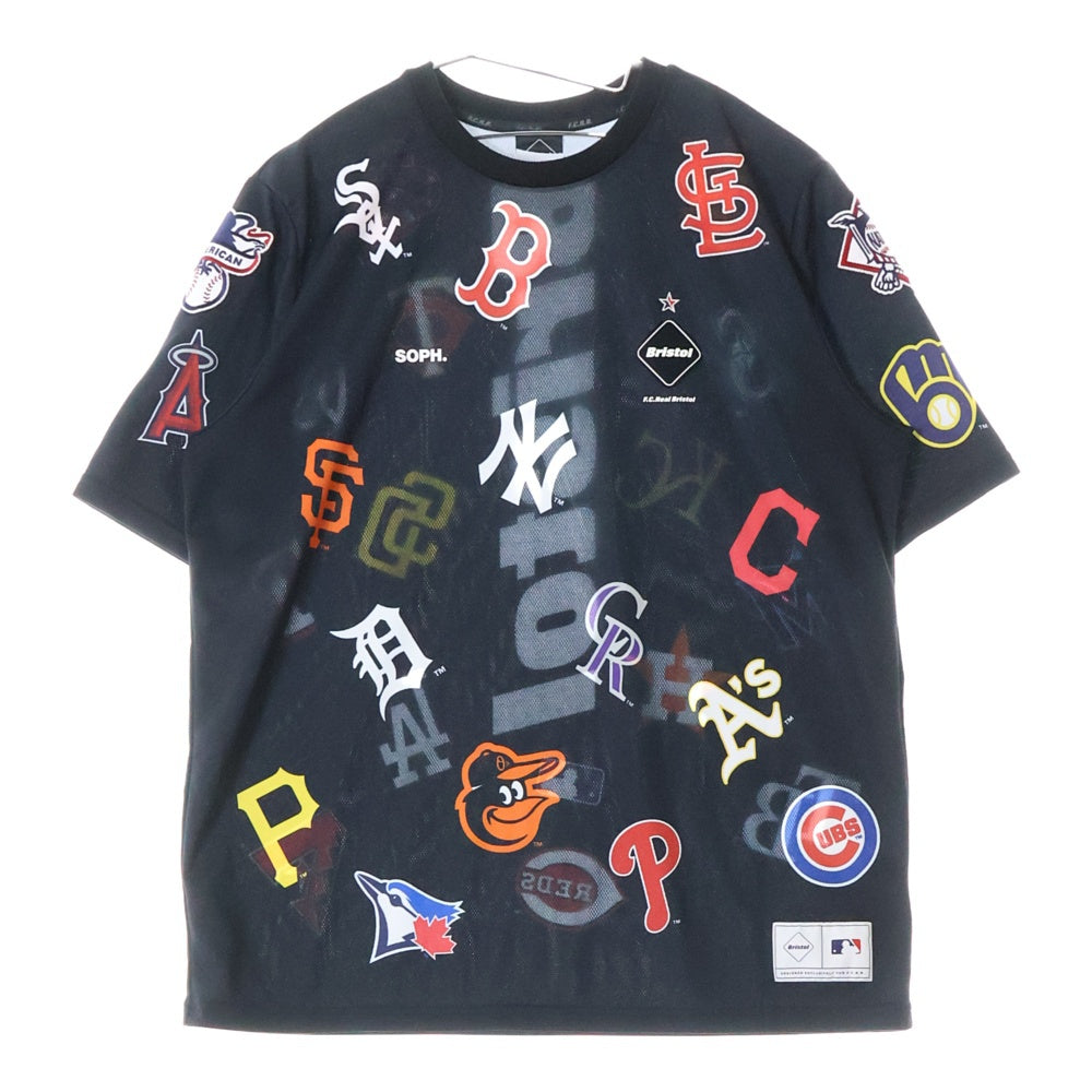 F.C.R.B.(エフシーアールビー) 21AW MLB TOUR ALL TEAM BIG TEE メジャーリーグ ツアー オールチーム 半袖Tシャツ ブラック FCRB-212017