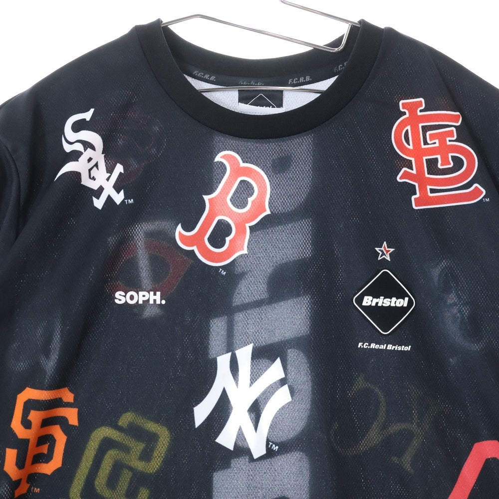 F.C.R.B.(エフシーアールビー) 21AW MLB TOUR ALL TEAM BIG TEE メジャーリーグ ツアー オールチーム 半袖Tシャツ ブラック FCRB-212017